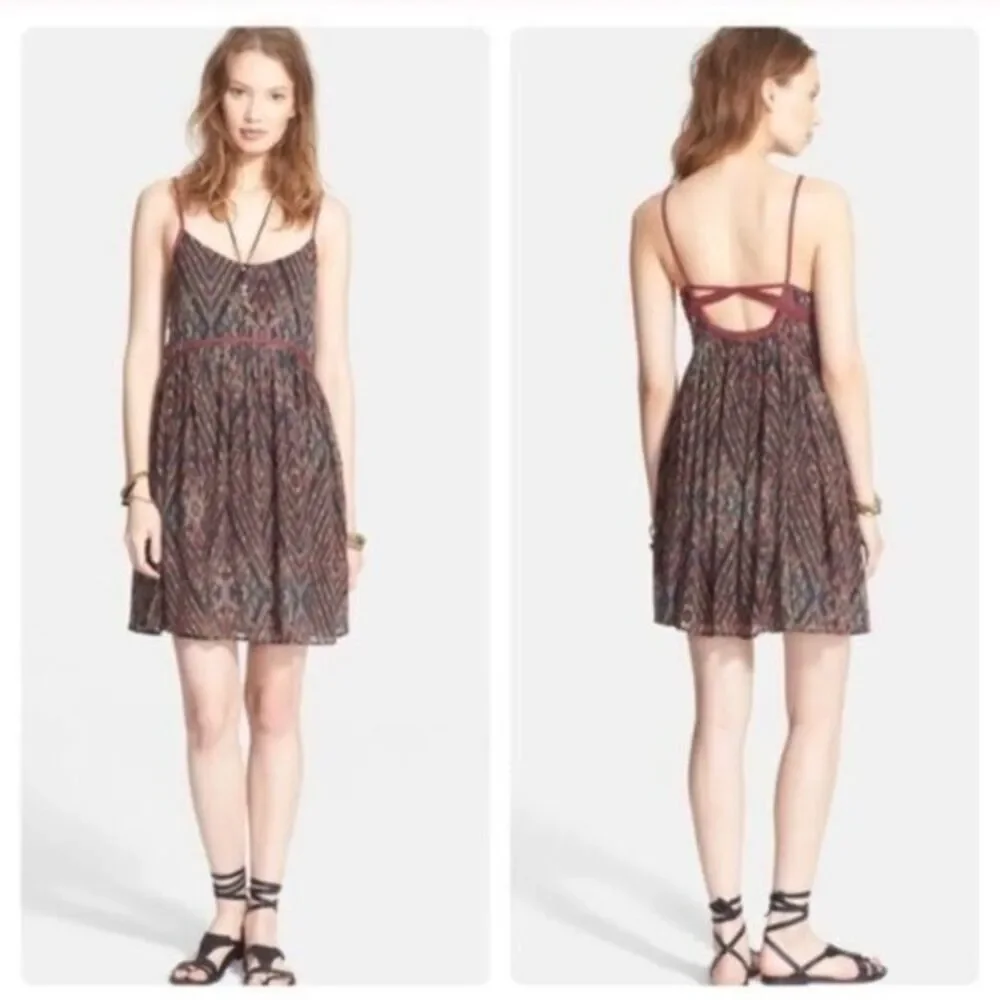 Free People Periscope In The Sky Tribal Mini Dress